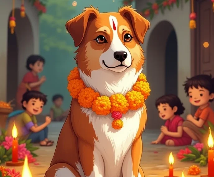 कात्तिक कृष्ण चतुर्दशीः कुकुर तिहार, नरक चतुर्दशी