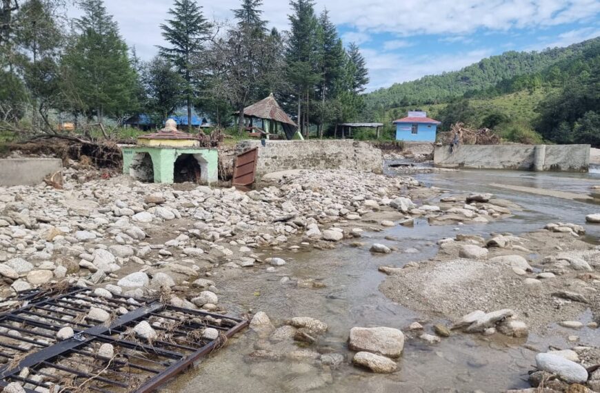 घटालथानका भौतिक संरचना अधुरै, बजेट आएन बाढी आएर बगायो
