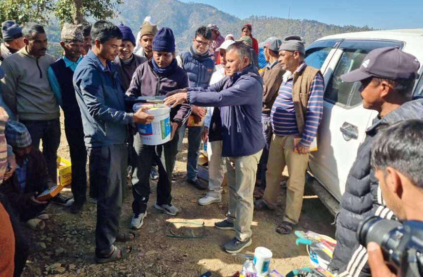 भागेश्वरका सुन्तला किसानलाई तालिमसंगै औजार वितरण