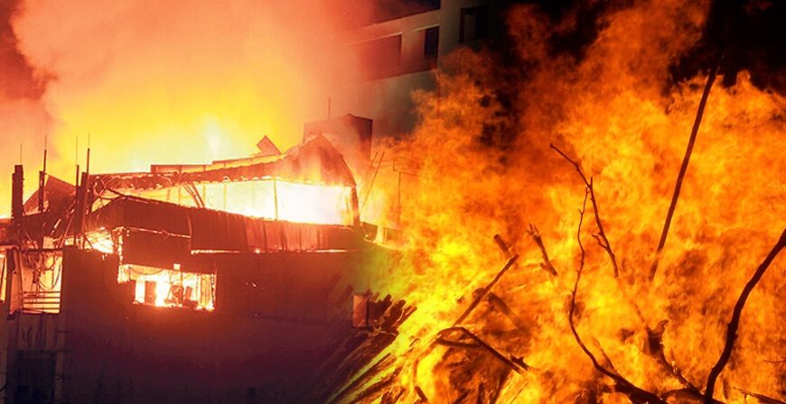 अछामको साँफे हाटबजारमा भीषण आगलागी, १० पसल जलेर नष्ट