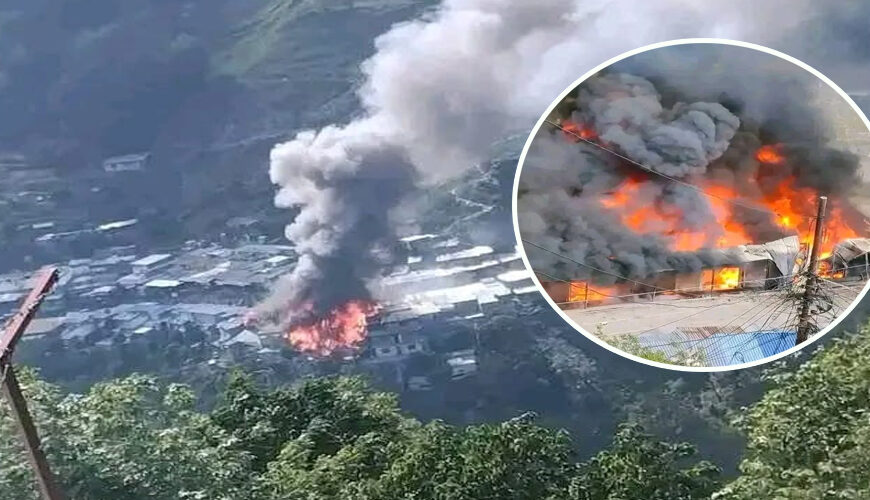 अछाममको बाम्का बजारमा आगलागी