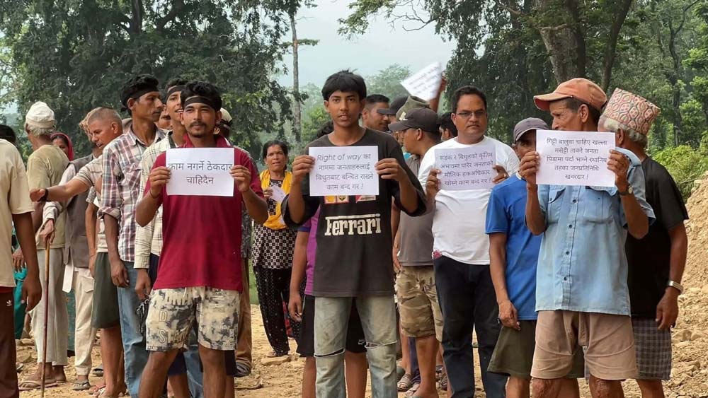 महाकाली कोरिडोर निर्माणको माग गर्दै प्रदर्शन