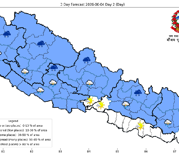 पहाडमा वर्षासँगै तराईमा तातो लहर, १४&hellip;