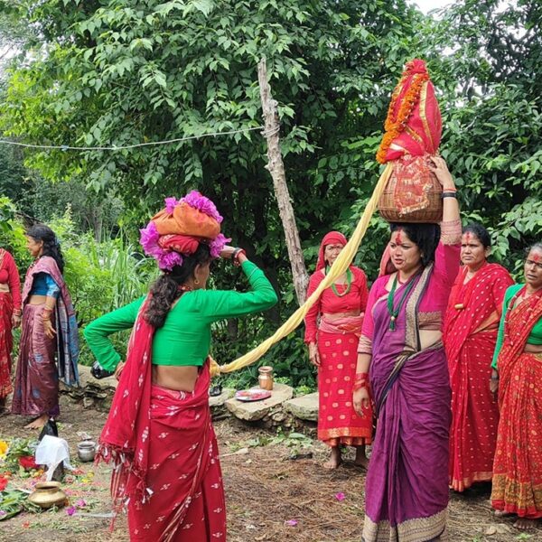 गौरा पर्वको मुख्य दिन अठेवाली, गौराखलामा गुञ्जिँदैछन् फाग र धमारी